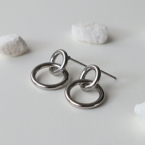 pendientes aros plateados geldrop