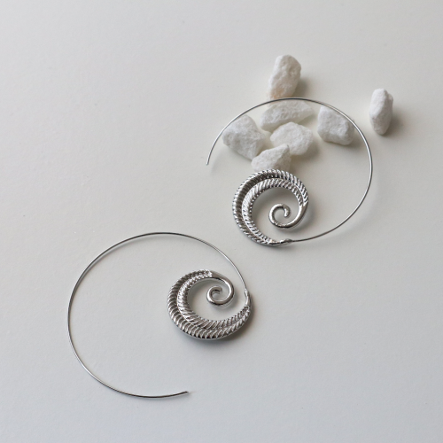 pendientes espiral boho
