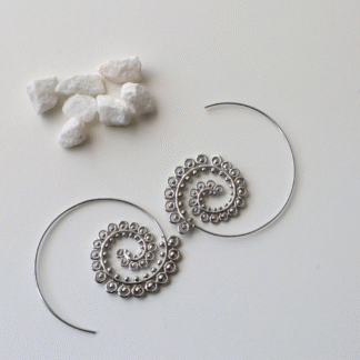 pendientes espiral boho grandes