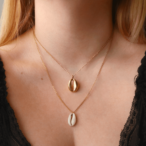 collar concha dorada