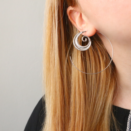 pendientes espiral boho