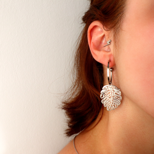 pendientes hoja tropical xl