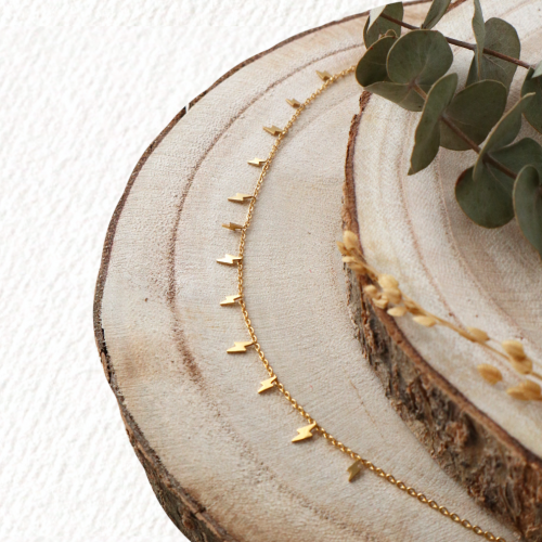 collar rayos dorado