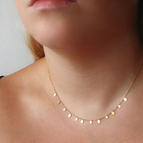 collar lágrimas dorado