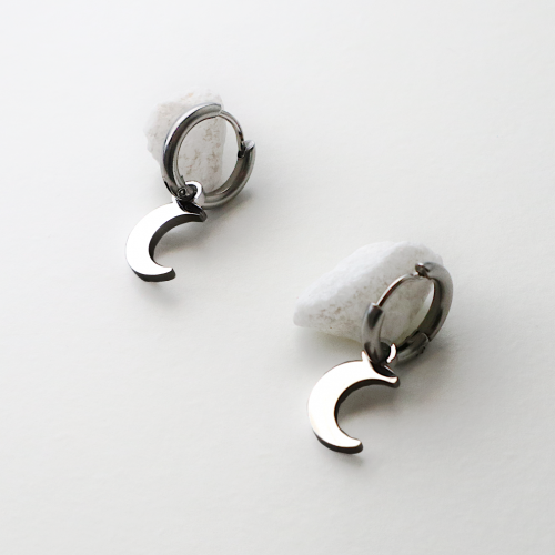 pendientes aro lunita