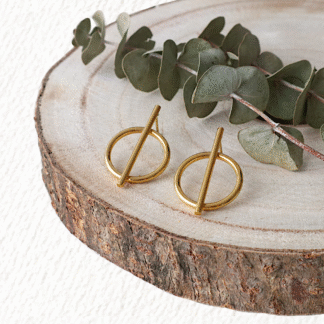 pendientes círculo dorados