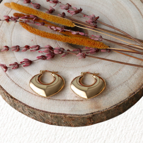 Pendientes boho gruesos dorados