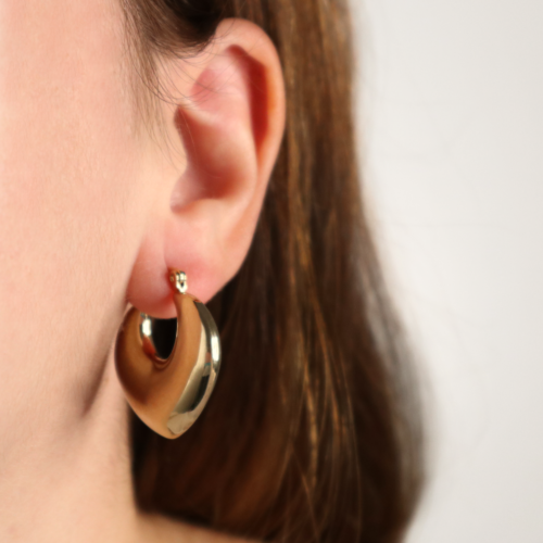 pendientes boho gruesos dorados
