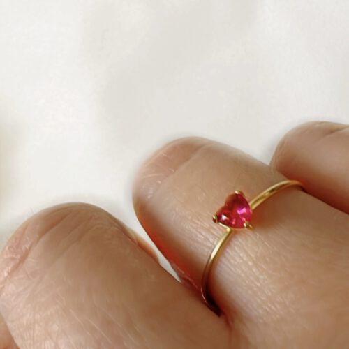 Anillo Corazón Fucsia - Imagen 2