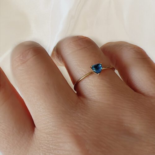 Anillo Corazón Azul - Imagen 2