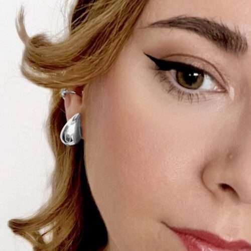 Pendientes Gota plateados - Imagen 2